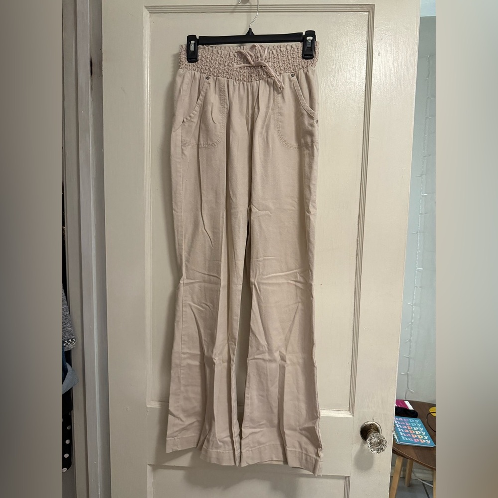 Ci Sono Women's Tan Wide Leg Pants